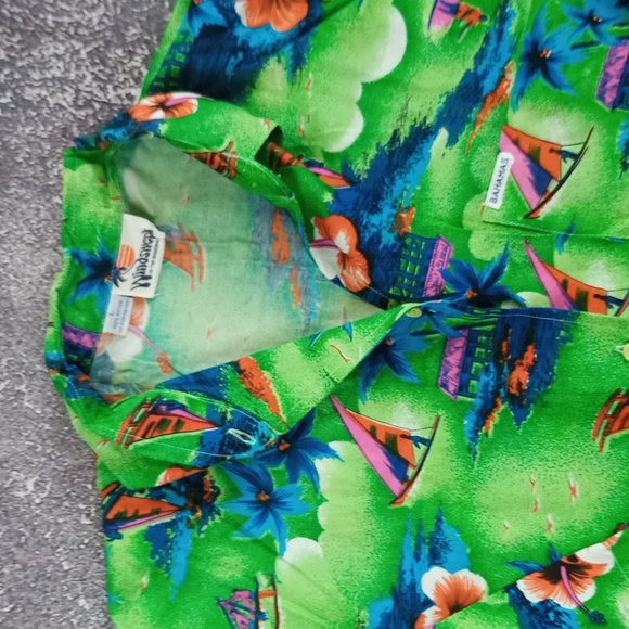 Vintage BAHAMAS Style Button-Up Shirt Hawaiian - Picture 5 of 6